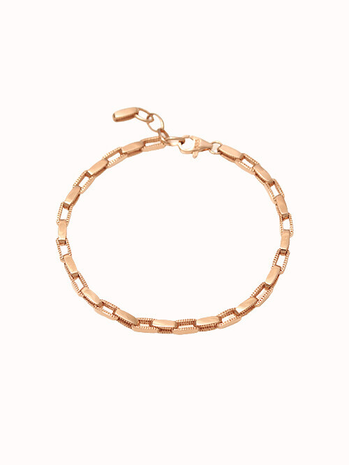 14K 18K 알리샤 사각 체인 팔찌