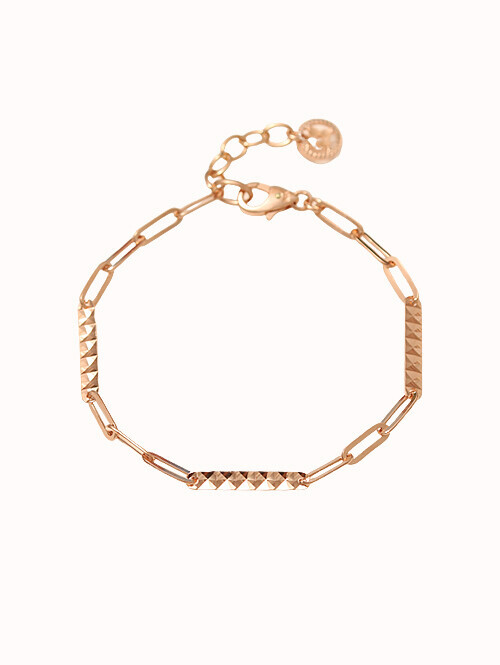 14K 18K 로넷 컷팅 팔찌