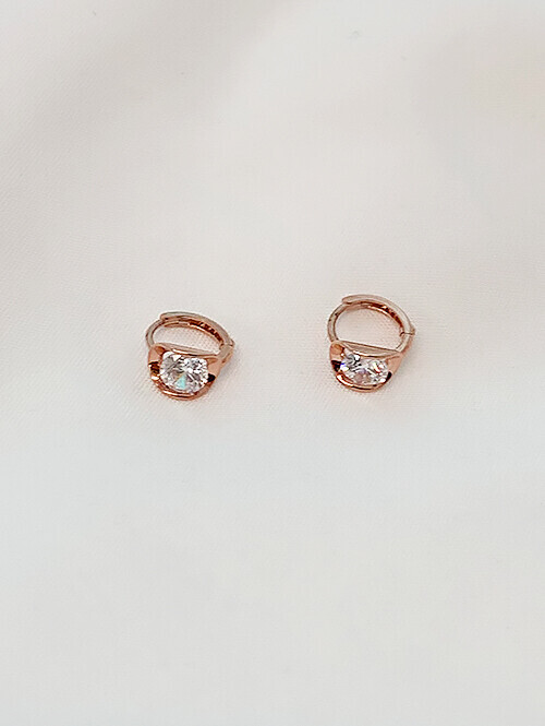 14K 베던 큐빅 귀걸이