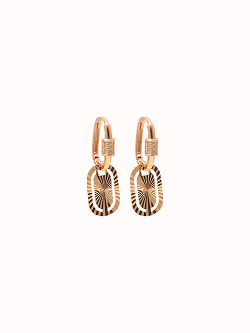 14K 18K 일링 컷팅 귀걸이