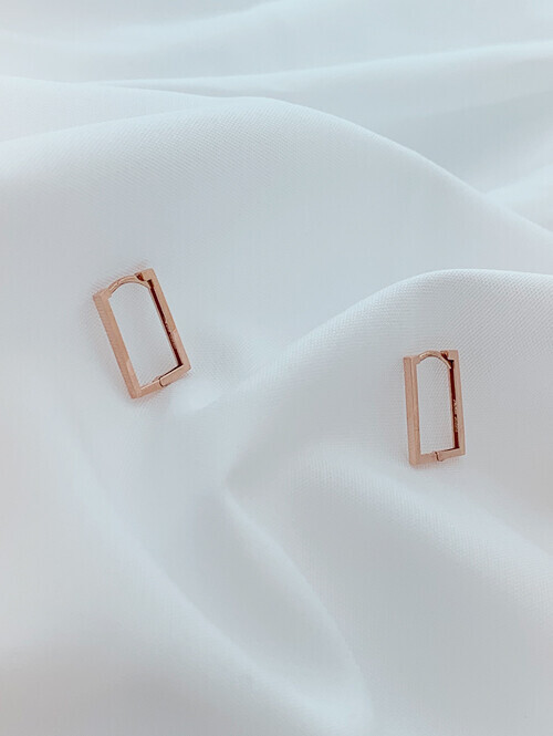 14K 베이직 스퀘어 귀걸이