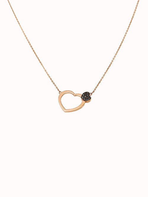 14K 18K 아디체 하트 목걸이