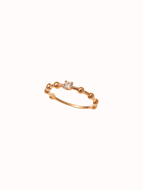 14K 18K 케츠 볼 큐빅 반지