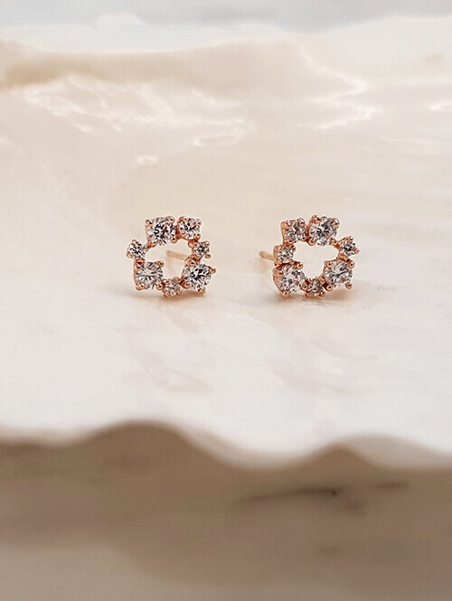 14K 레아니 큐빅 귀걸이