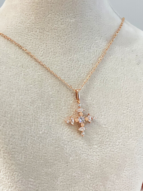 14K 윙클 크로스 목걸이