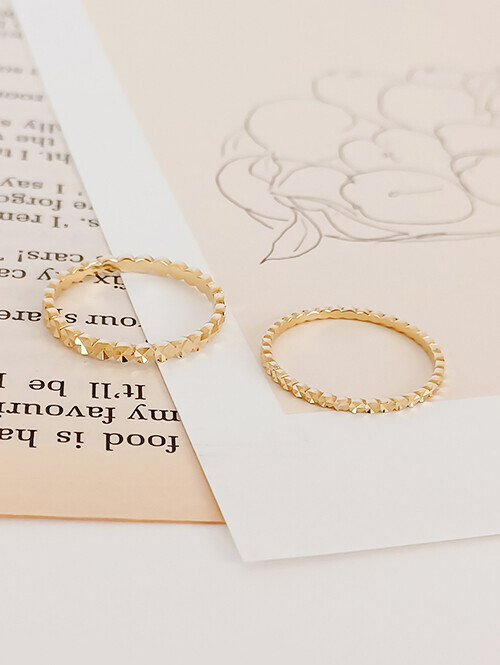 14K 블링메시 컷팅 반지 (소,대사이즈)