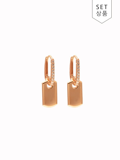 14K 18K 세르노아 태그 귀걸이