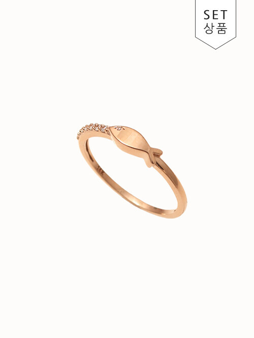 14K 18K 포빗트 피쉬 반지