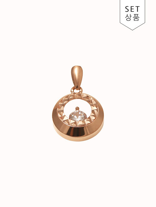 14K 18K 리프타 컷팅 써클 펜던트