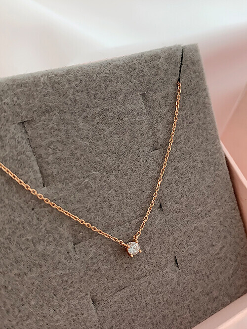 14K 시온 큐빅 목걸이