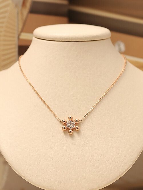 14K 18K 래비오 볼 큐빅 목걸이