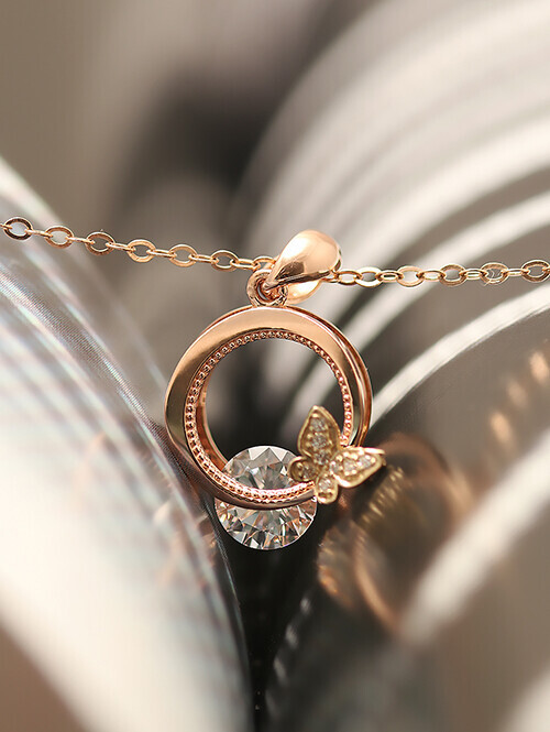 14K 18K 케이샤 나비 써클 펜던트 (체인별도상품)