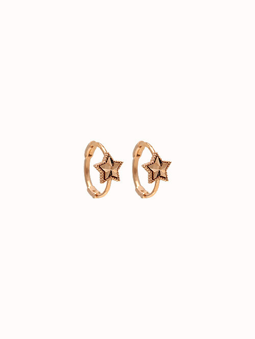 14K 18K 모티아 별 링 귀걸이