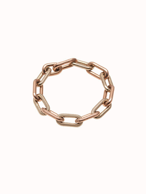 14K 18K 민자 사슬 클립 체인반지