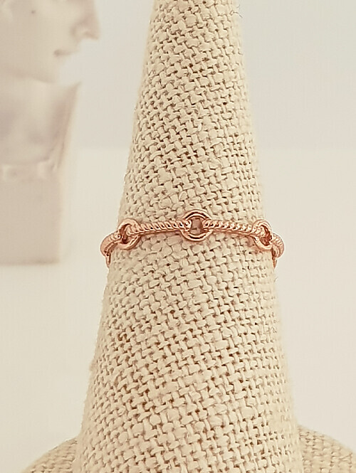 14K 18K 로드 버클 반지