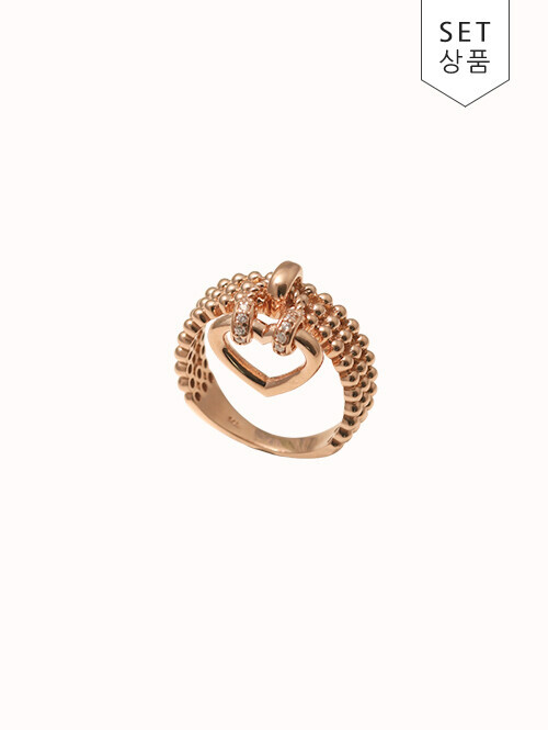 14K 18K 트벤 하트 볼 반지