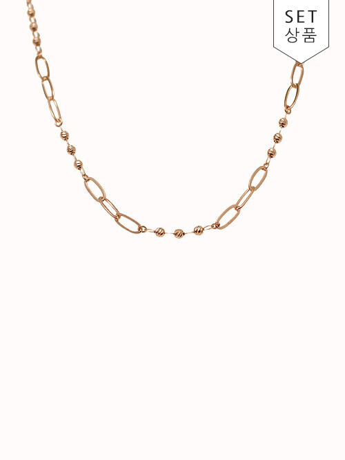 14K 18K 벨타 믹스 체인 목걸이