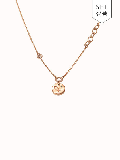 14K 18K 펠라시 써클 피쉬 목걸이