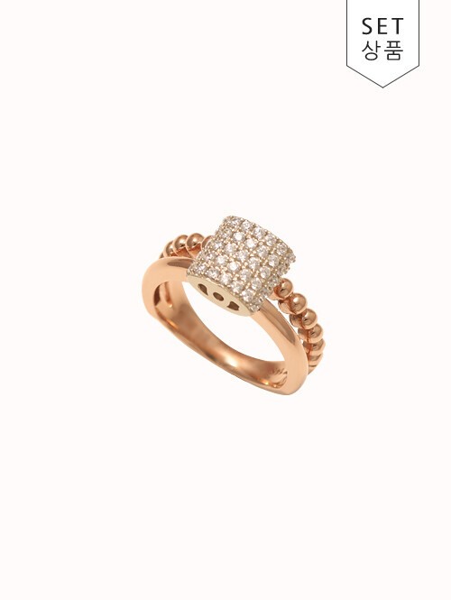 14K 18K 체네스 두줄 반지