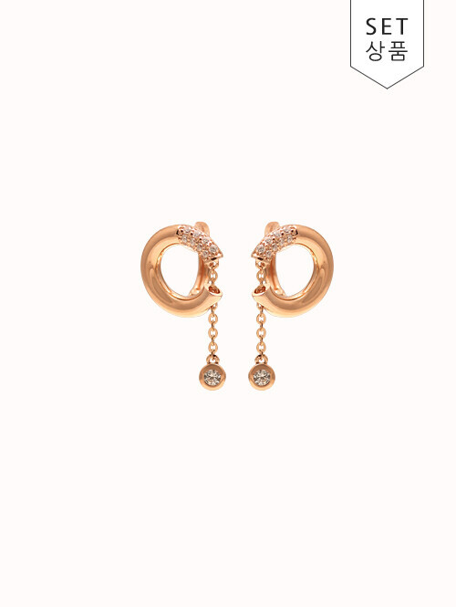 14K 18K 가누트 써클 귀걸이