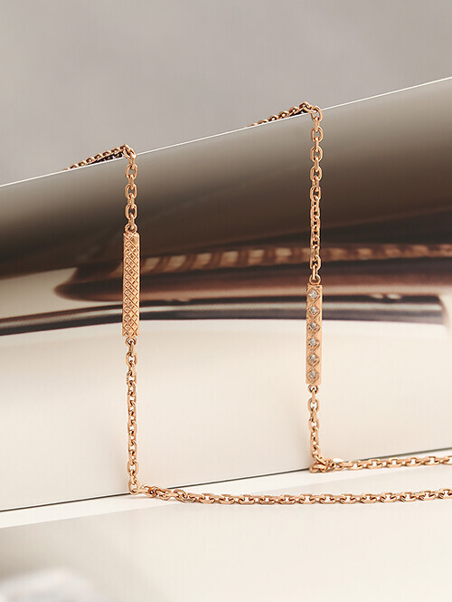 14K 18K 마죠리 스틱 롱 목걸이