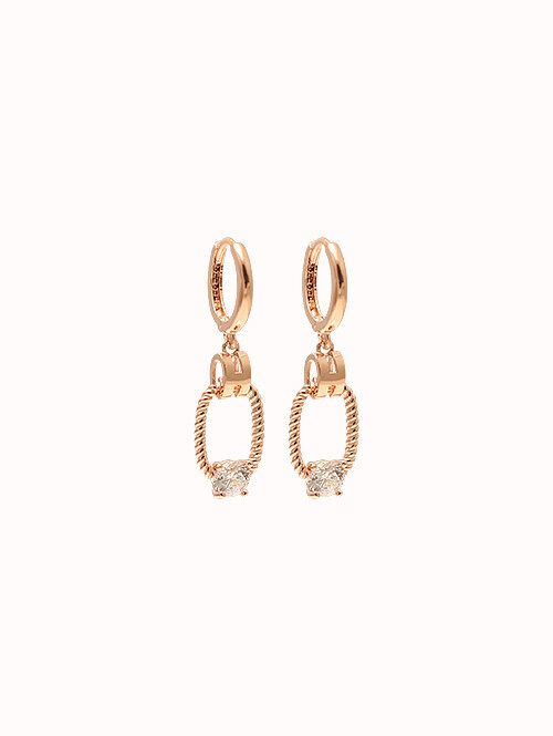 14K 18K 코디 라운드 로프 귀걸이