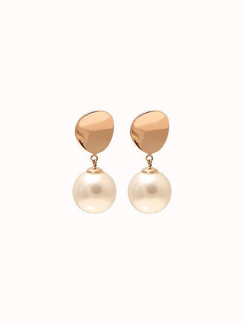 14K 18K 모내트 써클 진주 귀걸이