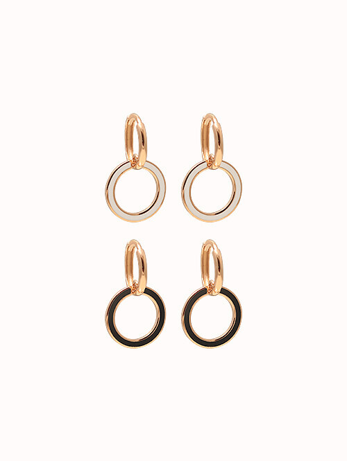 14K 18K 무아밍 써클 에폭시 귀걸이