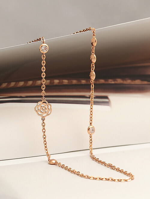 14K 18K 쉐릴 로즈 목걸이