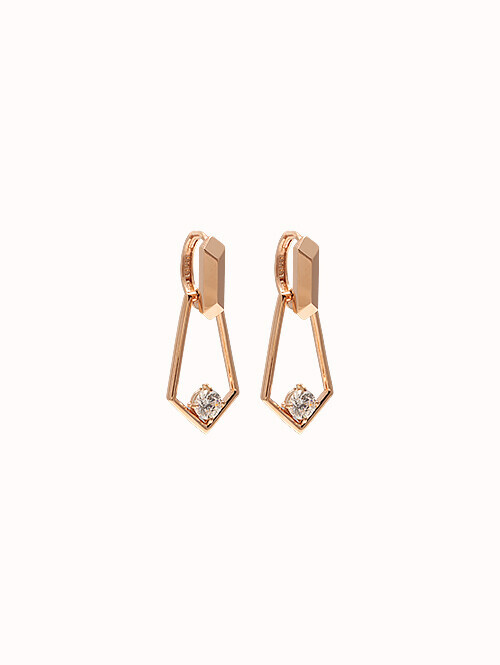 14K 18K 에스트 앵글 귀걸이