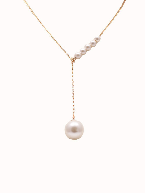 14K 진주 Y자 목걸이