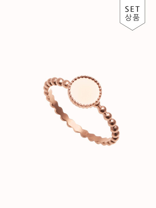 14K 18K 아미쿠스 코인 볼 반지