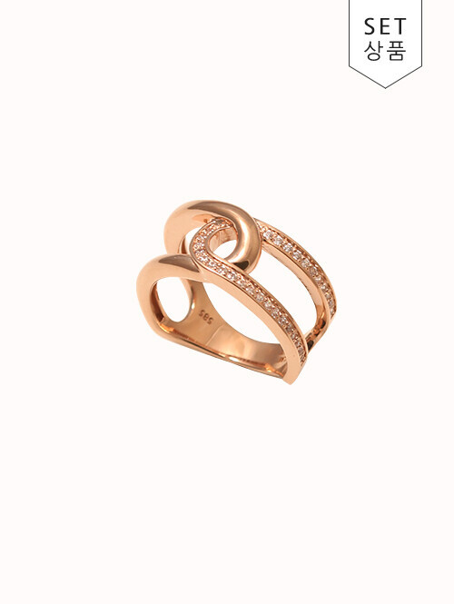 14K 18K 제이토 두줄 반지