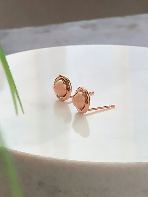 14K 입체심플 볼 핀귀걸이