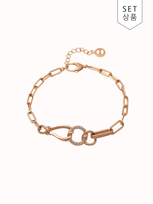 14K 18K 렌리스 써클 매듭 클립 팔찌