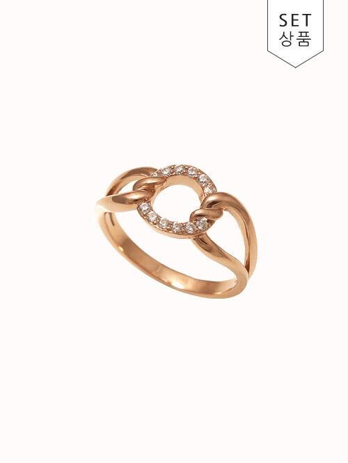 14K 18K 렌리스 써클 매듭 반지