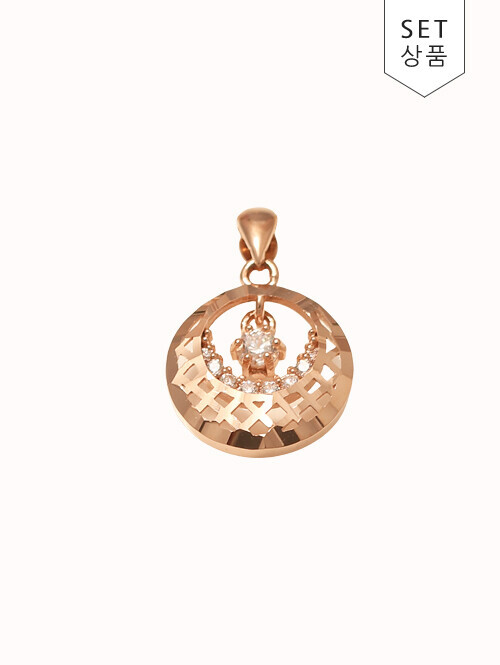14K 18K 레투체 써클 매쉬 펜던트 (체인별도상품)