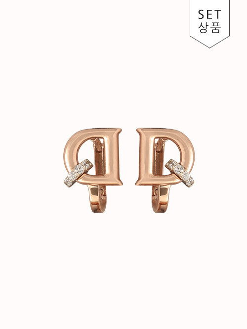 14K 18K 데비아르 투톤 귀걸이