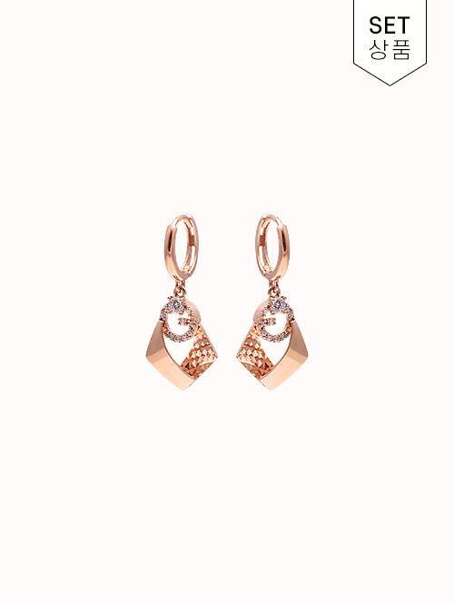 14K 18K 뮤데즈 G 컷팅 귀걸이