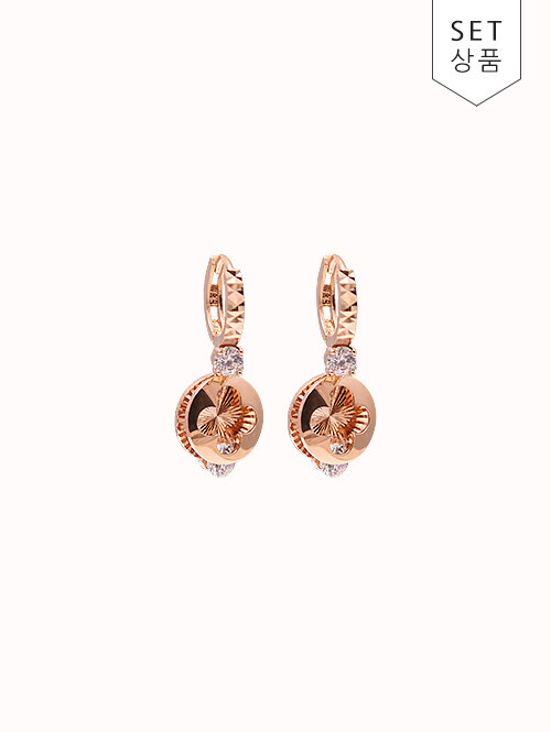 14K 18K 포멜라 플라워 써클 귀걸이