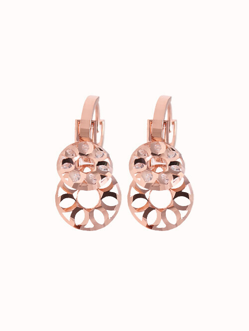 14K 18K 페밀라 써클 매쉬 귀걸이