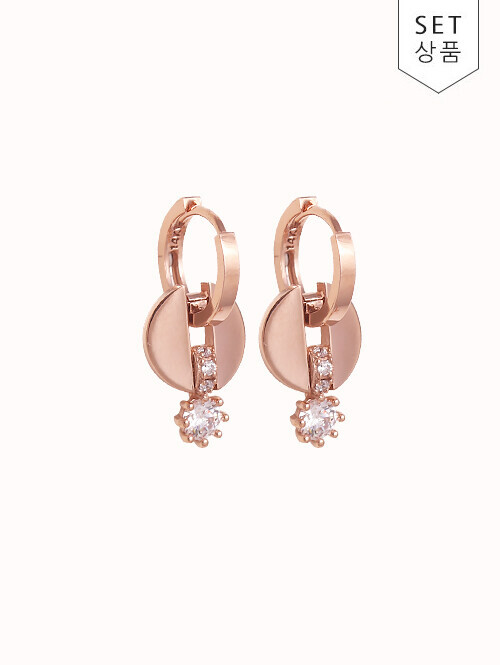14K 18K 알루니 써클 귀걸이