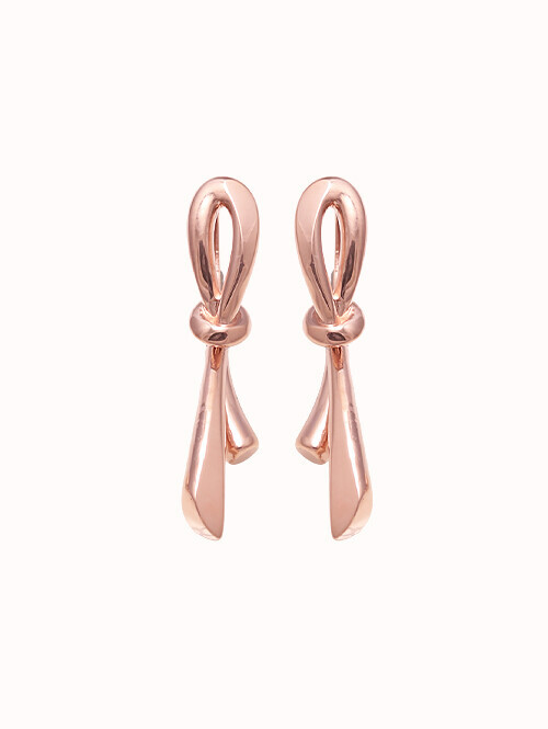 14K 18K 엘젠리 리본 매듭 귀걸이