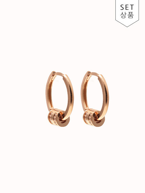 14K 18K 타네시 원통 귀걸이