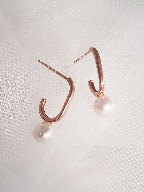 14K 린니 진주 귀걸이