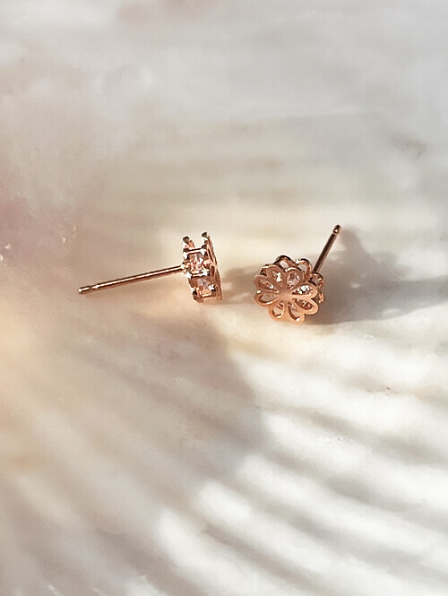 14K 줄리엣 플라워 귀걸이