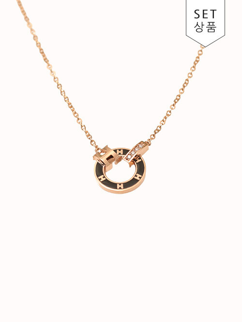 14K 18K 후아인 H 써클 목걸이