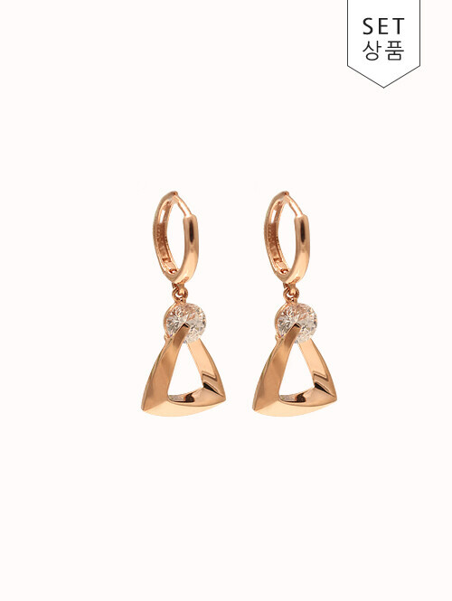 14K 18K 페리츠 삼각 귀걸이