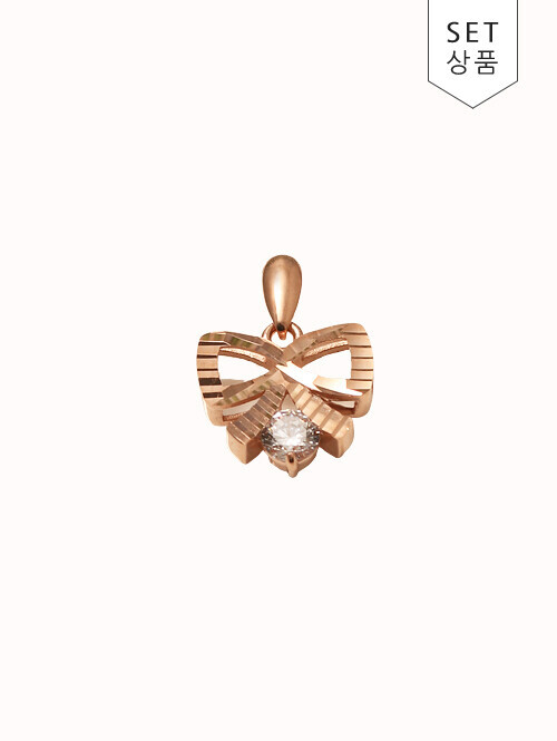 14K 18K 로이데 리본 펜던트 (체인별도상품)