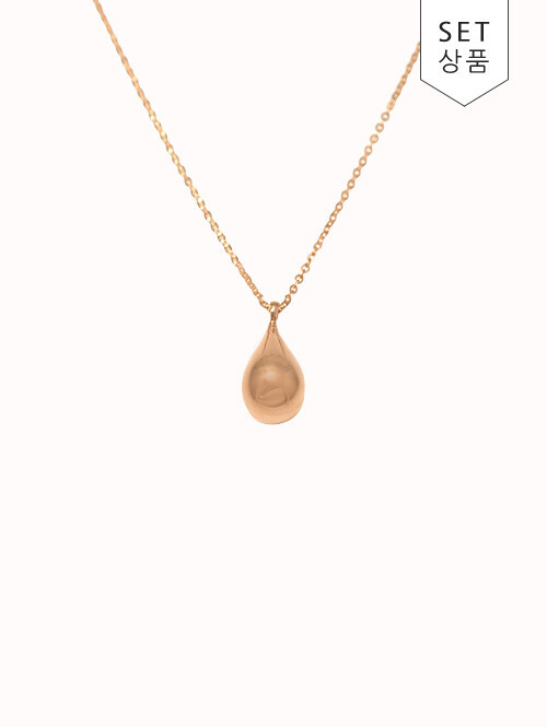 14K 18K 모던 물방울 목걸이